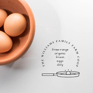 Cute Vintage Eggs Carton Anpassningsbar Family Far Stämpel