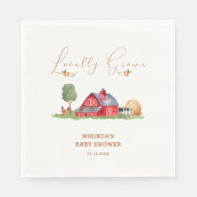 Cute Vintage Farmers Market Barnyard Baby Shower