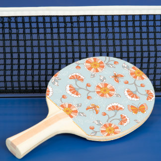 Cute Vintage Flower Butterfly Mönster Pingisracket