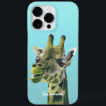 Cute Vintage Giraffe Lime Green på Aqua<br><div class="desc">Trendig Rosa Giraffe och iphone case</div>