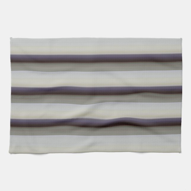 Cute vintage grått blue rand kökshandduk (Horisontell)