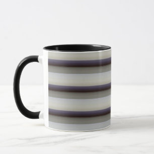 Cute vintage grått blue rand mugg