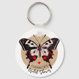 Cute Vintage Grunge Butterfly and Hearards Add Nam Nyckelring