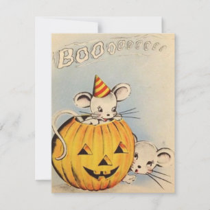 Cute Vintage Halloween-mus i Pumpkin