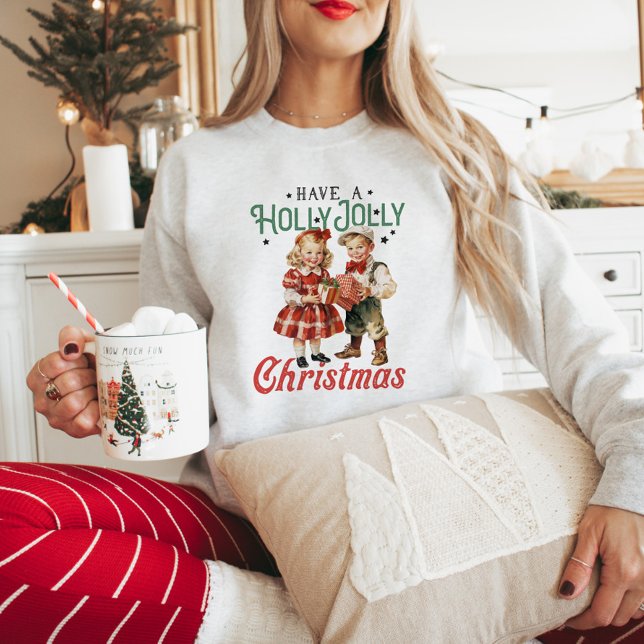 Cute Vintage har en glädjande jul T Shirt (Skapare uppladdad)