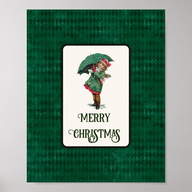 Cute Vintage-Helgdag Poster (Framsidan)