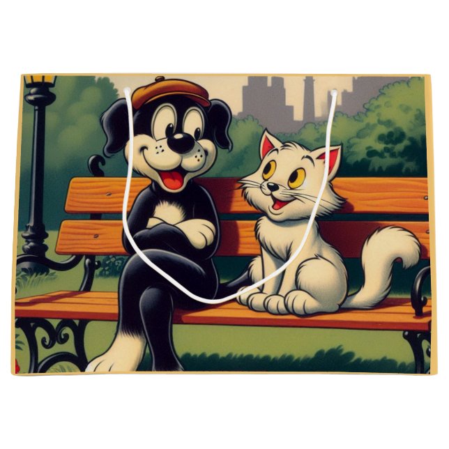 Cute, vintage hund/katt-tecknad (Framsidan)