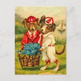 Cute Vintage Hundar vykort