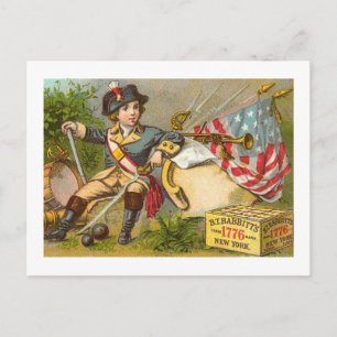 Cute Vintage Independence day Vykort