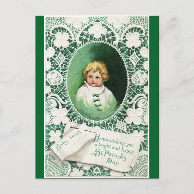 Cute Vintage Irish Baby Vykort (Framsida)