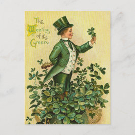 Cute vintage Irish lad klöver Saint patrick's day Helg Vykort