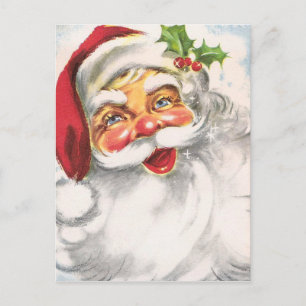 Cute Vintage Jolly Old Saint Nick Jultomten Vykort