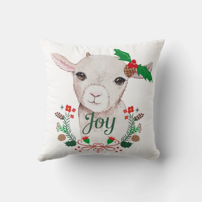 Cute Vintage jul, Baby Goat - Joy Kudde (Baksida)