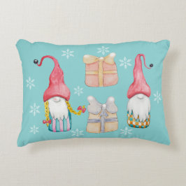 Cute Vintage jul Gnome Prydnadskudde