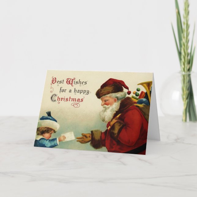 Cute Vintage-julkort Helgkort (Framsida)