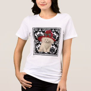 Cute Vintage Katt Grönt med röd T-shirt