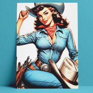 Cute Vintage Land Girl Vykort