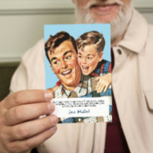 Cute Vintage Lycklig Fars dag från Son Hälsning