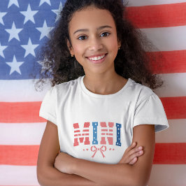 Cute Vintage Mini Ribbon 4 juli T Shirt