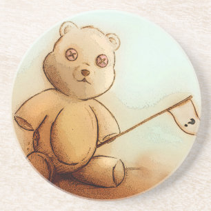 Cute Vintage Nalle, SandStone Underlägg Sandsten