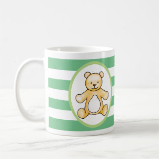 Cute vintage nalle teckning kaffemugg