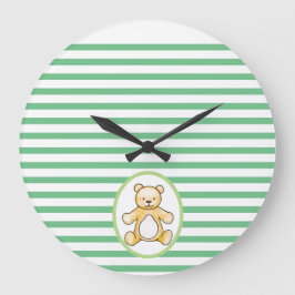 Cute vintage nalle teckning stor klocka