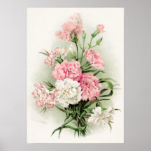 Cute vintage-nejlikor poster