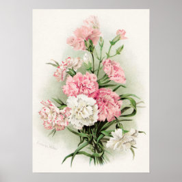 Cute vintage-nejlikor poster