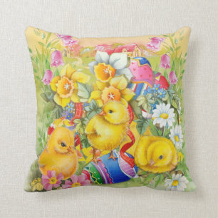 Cute vintage Påsk chick Kudde