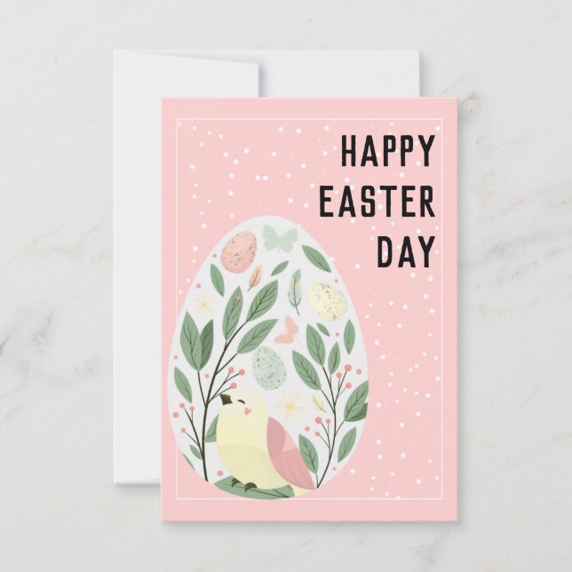 Cute vintage Påskägg bunt Helgdag Card Inbjudningar (Framsida)