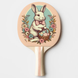 Cute, vintage, Påskhare/ägg/basket Pingisracket