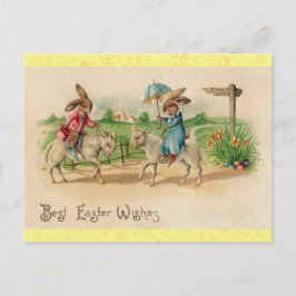 Cute Vintage Påskhare Rabbit Vykort