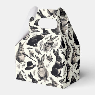 Cute Vintage Rabbit Mönster Presentaskar