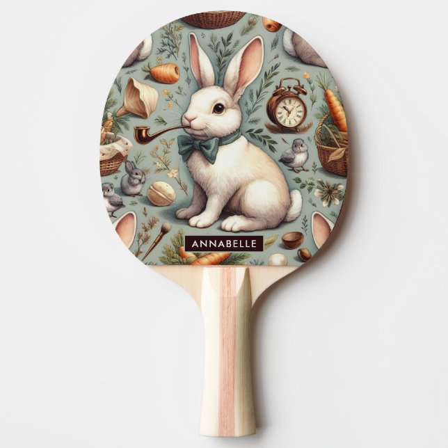 Cute Vintage Rabbit Pingisracket (Framsidan)