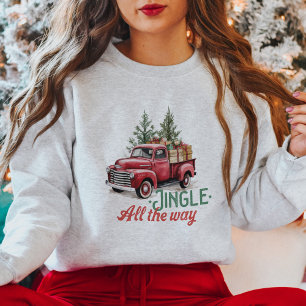 Cute Vintage Red Car Julgran T Shirt