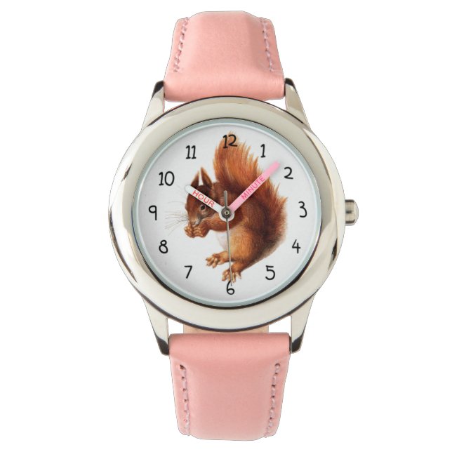 Cute Vintage Red Squirrel Armbandsur (Framsida)