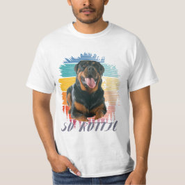Cute Vintage Rottie Rottweiler Hund Animal Pet Kär T Shirt