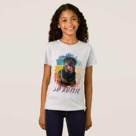 Cute Vintage Rottie Rottweiler Hund Animal Pet Kär T Shirt