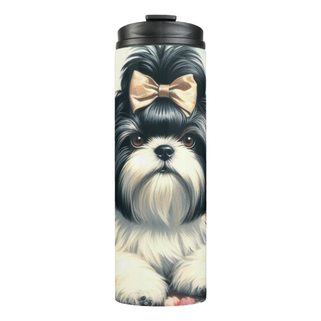 Cute Vintage Shih-Tzu-målning (Framsida)