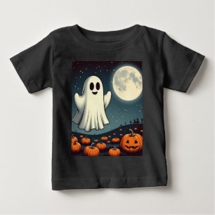 Cute, vintage spöke och pumphalloween-konst t shirt