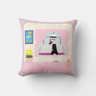Cute Vintage Stephanie Swanky Retro Art Kudde