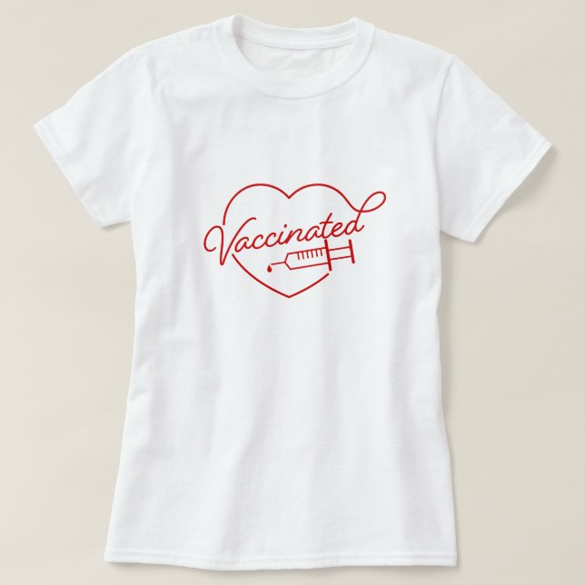 Cute Vintage Stil vaccinerad T-Shirt (Design framsida)