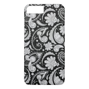 Cute vintage svartvit paisley mönster