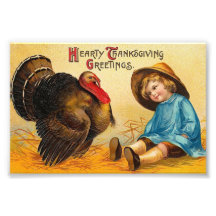 Cute Vintage Thanksgiving Hälsning