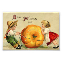 Cute Vintage Thanksgiving Hälsning