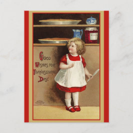 Cute Vintage Thanksgiving Önskemål Vykort