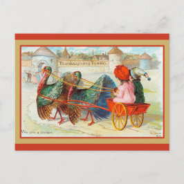 Cute Vintage Thanksgiving Turkiet Vykort