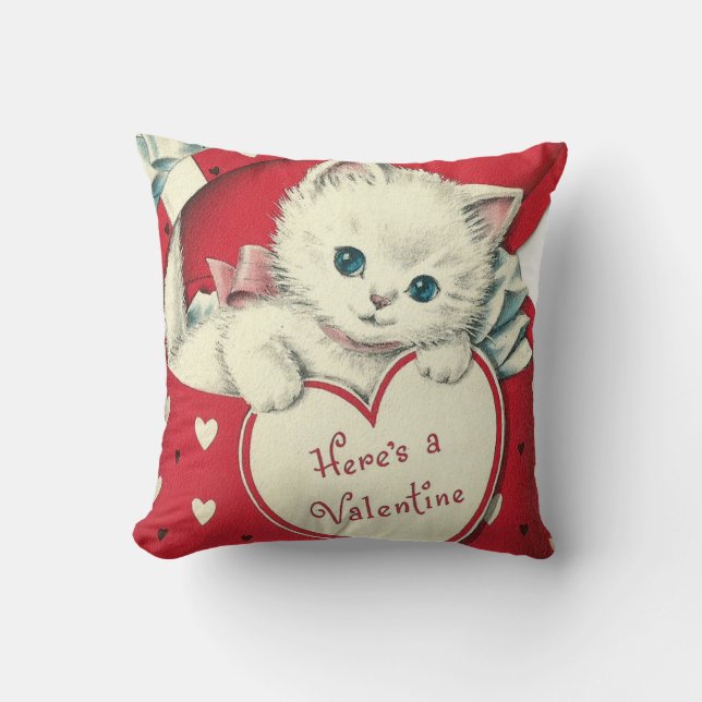 Cute-vintage Valentine-Helgdag Kudde (Framsida)