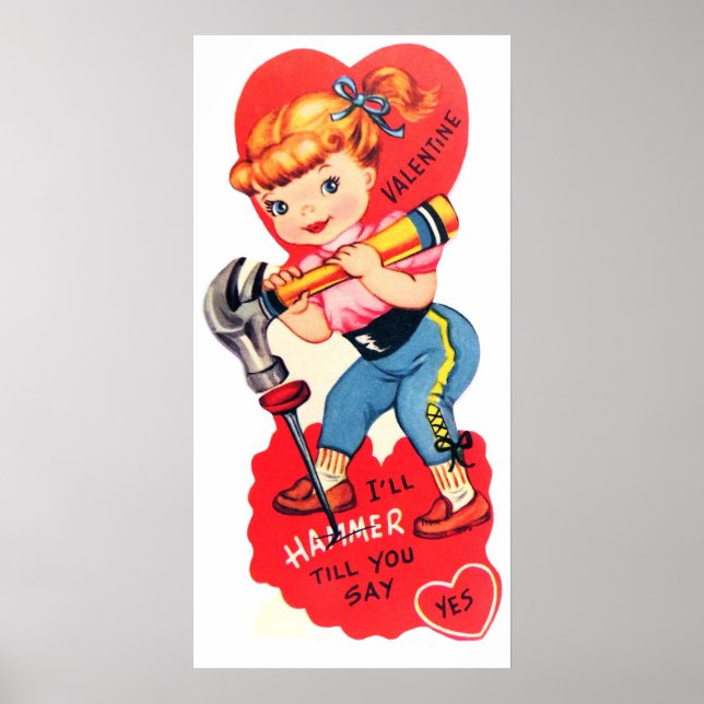 Cute-vintage Valentine poster (Framsidan)