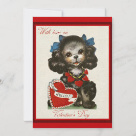 Cute Vintage Valentines day Hund